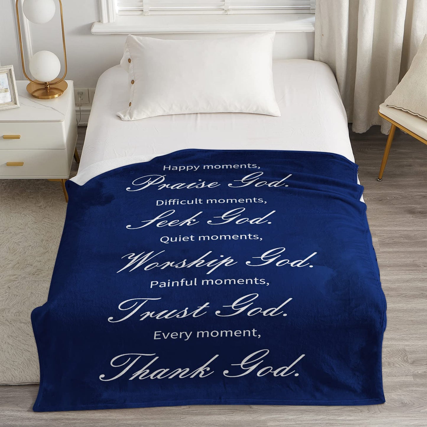 Christian Gifts Religious Gifts for Father Catholic Bible Verse Throw Blanket Inspirational Spiritual Scriptures Religious