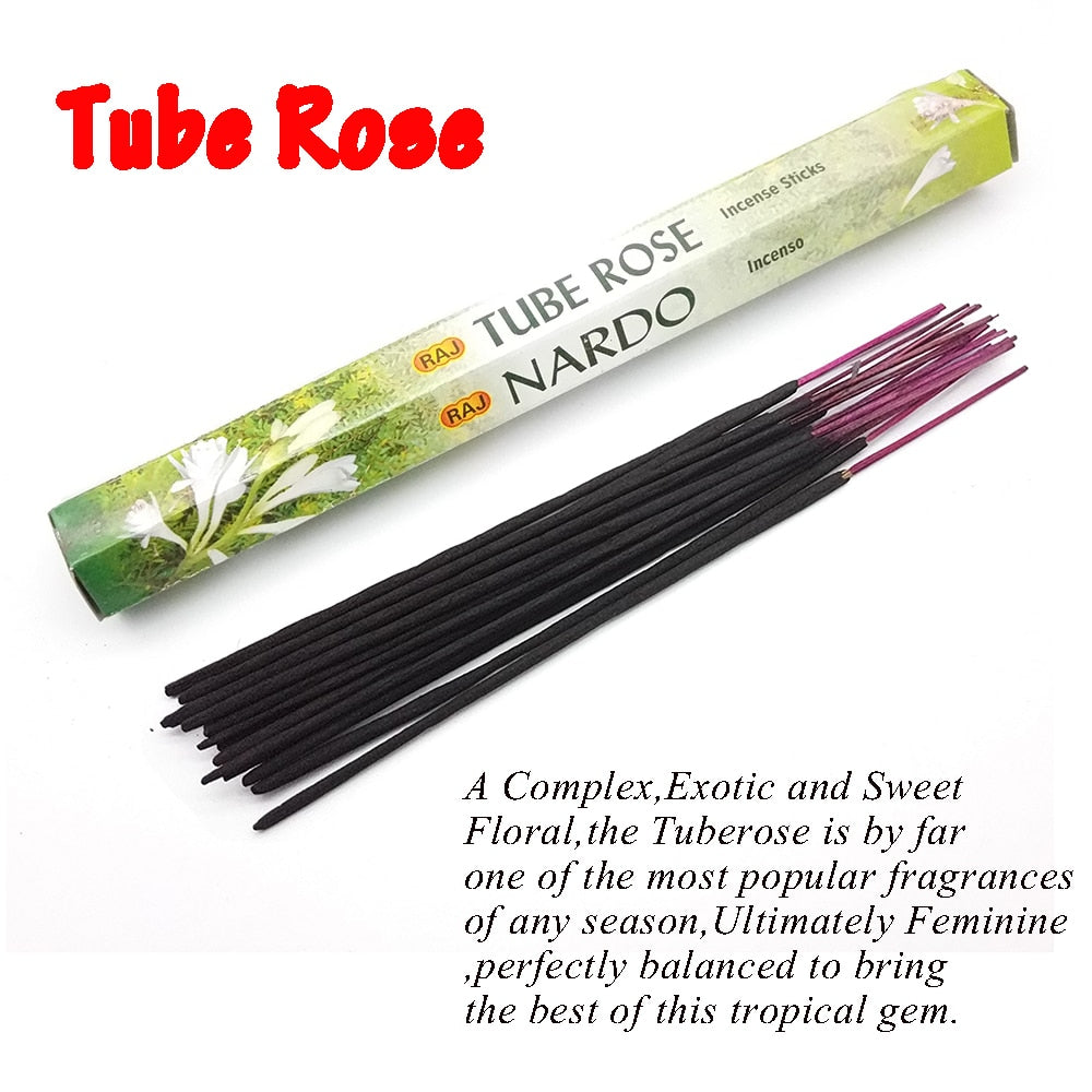 1 Box Incense Sticks White Sage Indian Flavor Incenses for Home Bedroom Meditation Yoga Fresh Air Scent Aroma Lavender Fragrance