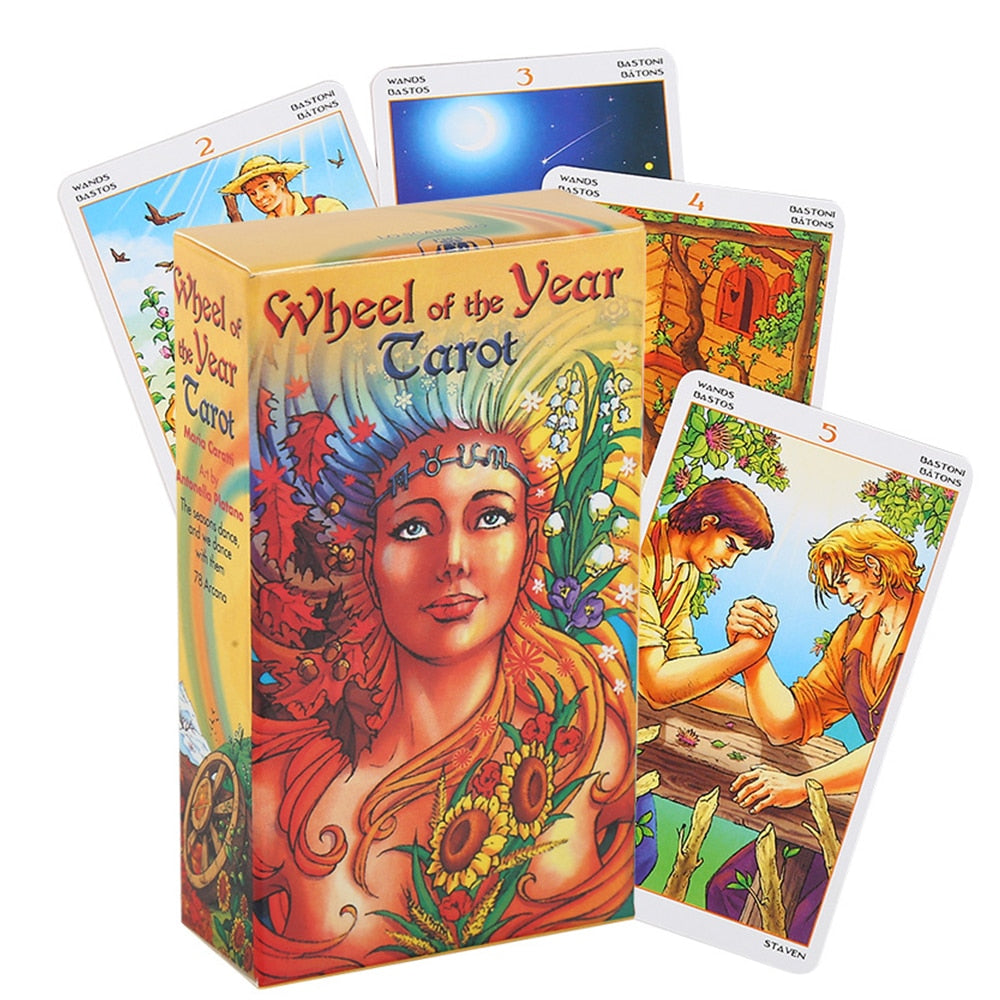 Tarot oracle card mysterious divination comics Tarot card female girl card game board game English playing cards with PDF guide