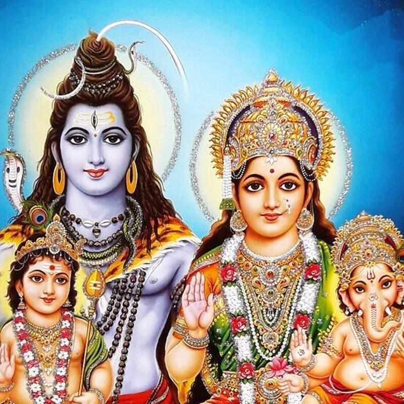 Hinduism Lord Shiva Parvati Family Indian God Ganesh Kartik Spiritual Ox Tiger Flannel Blanket Suitable For All Seasons