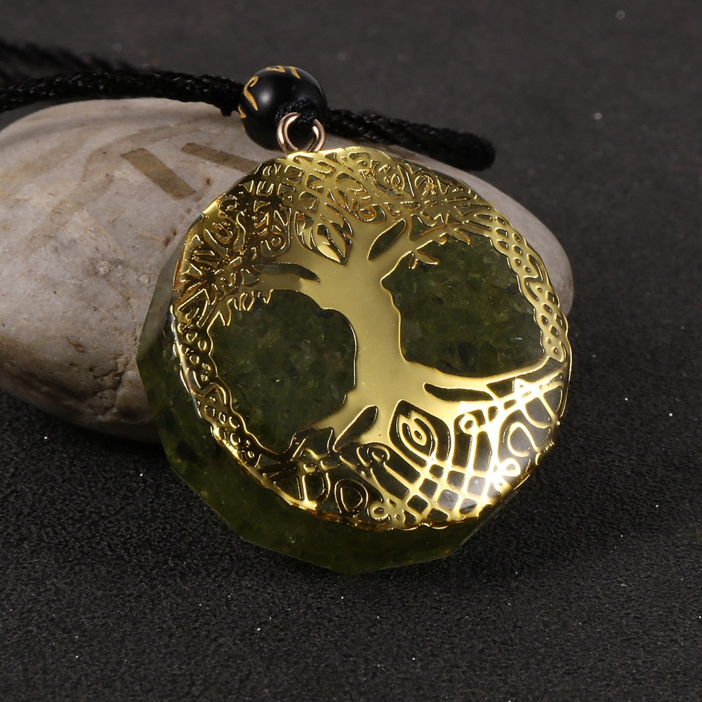 Energy Generator Orgone Amulet 7 Chakras Pendant Necklace Orgonite Meditation Balance EMF Protection Sweater Chain Jewelry