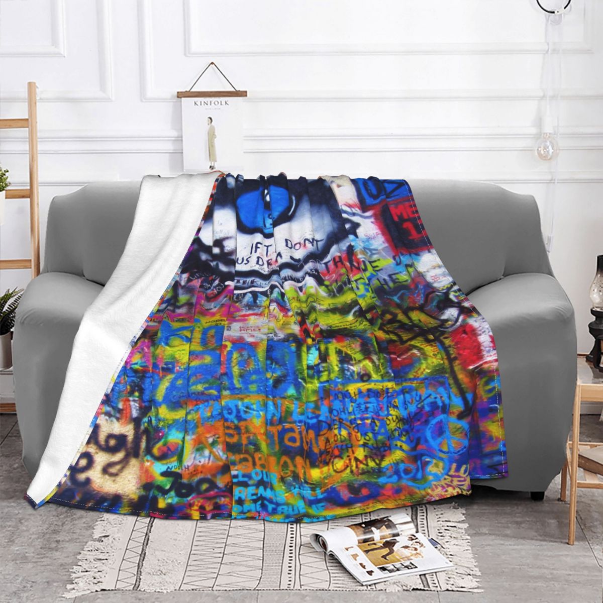 Evil Eye Plaid Blanket Sofa Cover Fleece Summer Turkish Nazar Spiritual Art Ultra-Soft Throw Blankets for Bedding Bedroom Quilt