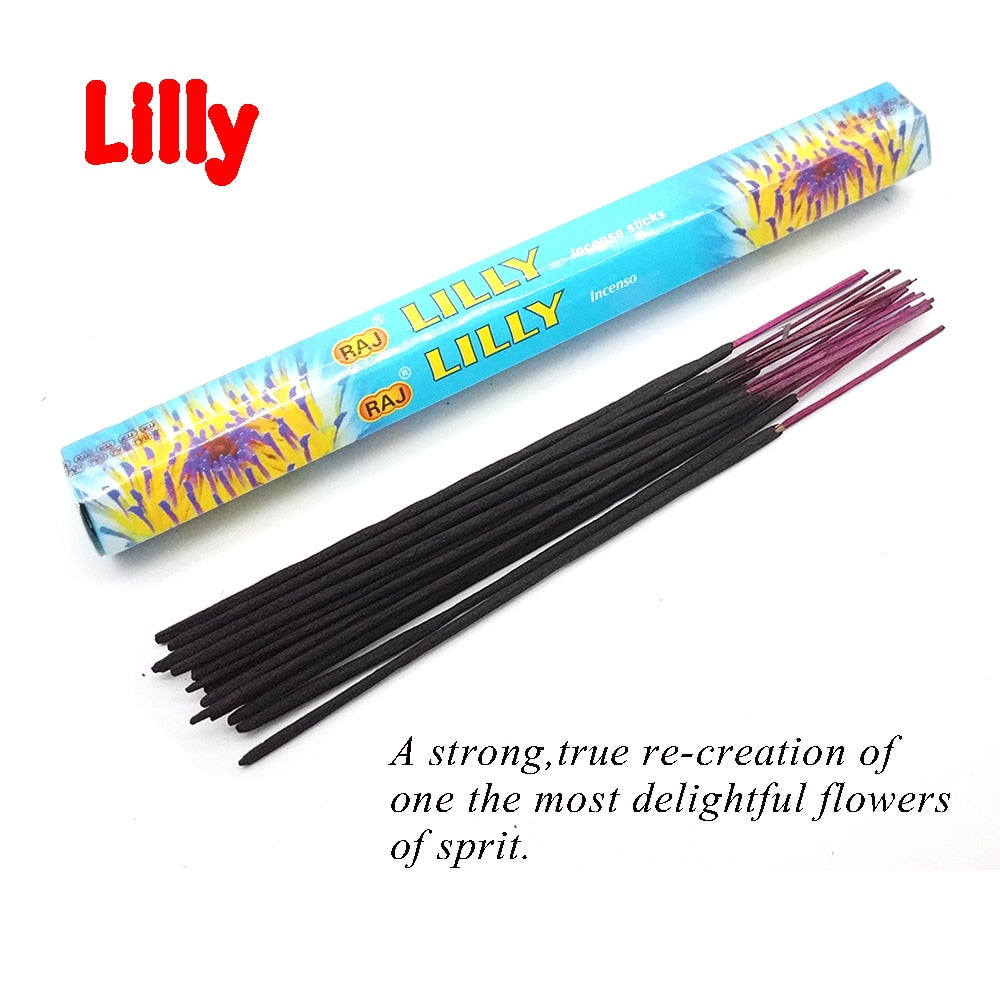 1 Box Incense Sticks White Sage Indian Flavor Incenses for Home Bedroom Meditation Yoga Fresh Air Scent Aroma Lavender Fragrance