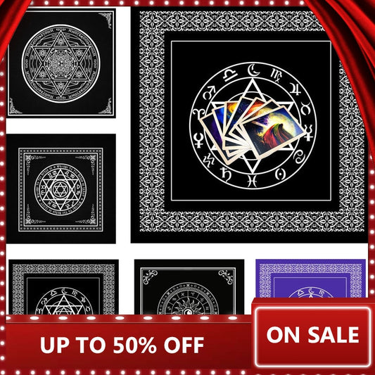 Tarot Table Altar Cloth Metaphysical Board Game Mat Square Pendulum Divination Altar Tablecloth Board Game Card Pad
