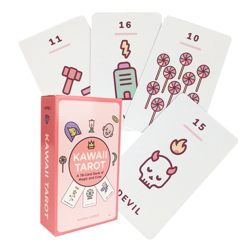 Tarot oracle card mysterious divination comics Tarot card female girl card game board game English playing cards with PDF guide