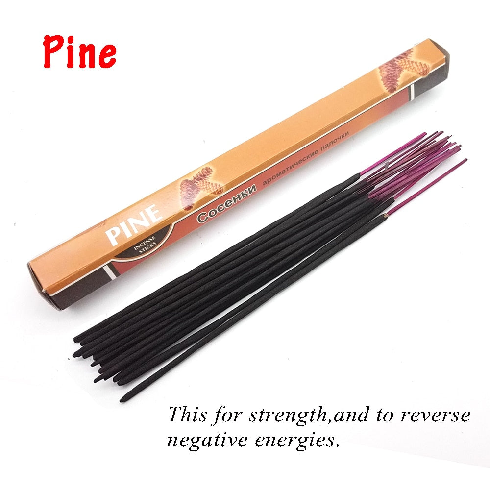 1 Box Incense Sticks White Sage Indian Flavor Incenses for Home Bedroom Meditation Yoga Fresh Air Scent Aroma Lavender Fragrance
