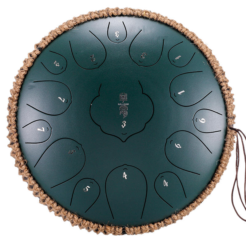 Steel Tongue Drum 13 Inch 15 Tones D Key Tank Drum Tamborine Yoga Meditation Percuss Music Instrument Children's Day Gifts