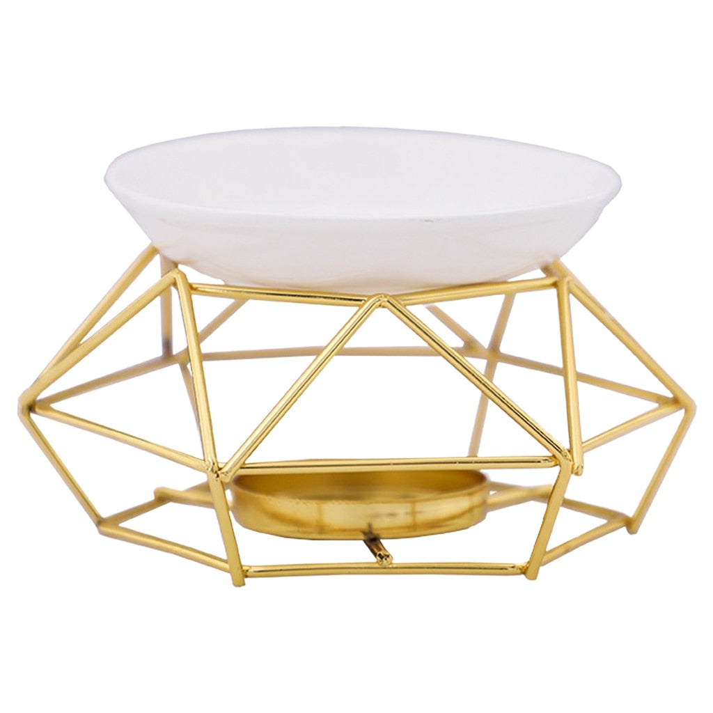 Geometric Fragrance Essential Oil Burner Incense Aroma Diffuser Warmer Spa Living Room Decor Aromatherapy Durable