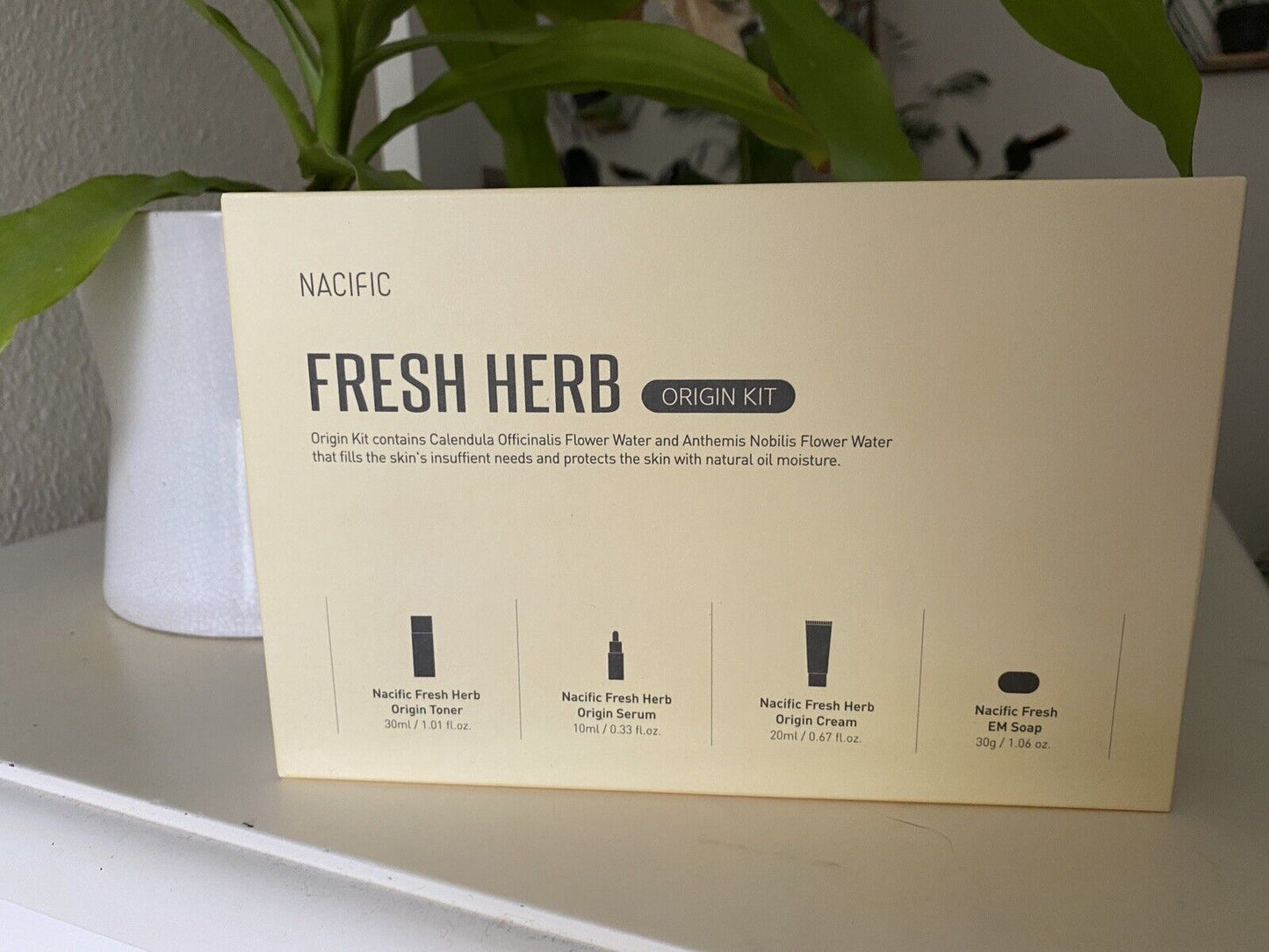 Nacific Fresh Herb Origin Kit (Soap 30g+Toner 30ml+Serum 10ml+Cream 20ml) Herbal Beauty Korean Skin Care