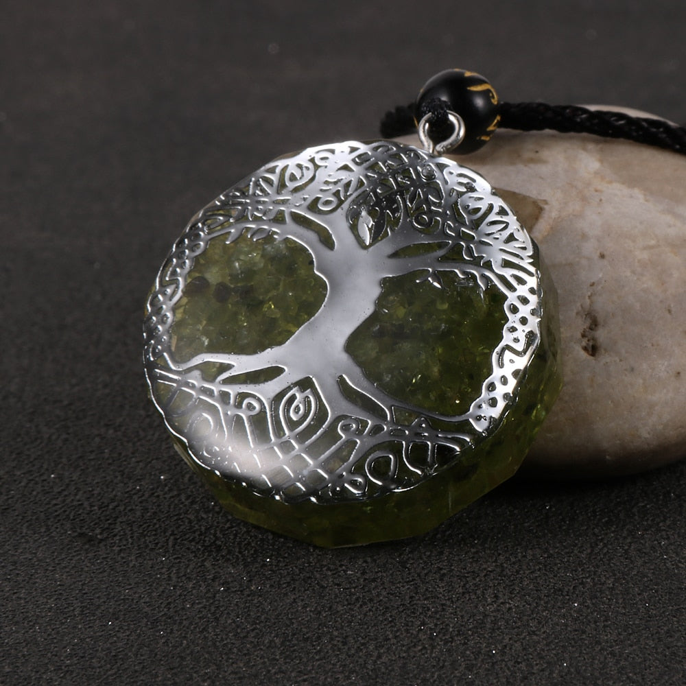 Energy Generator Orgone Amulet 7 Chakras Pendant Necklace Orgonite Meditation Balance EMF Protection Sweater Chain Jewelry