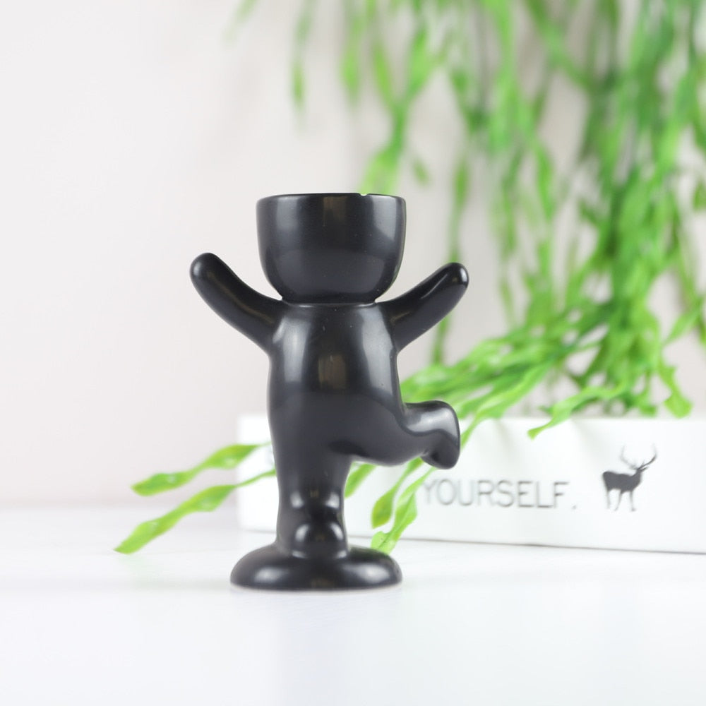 Human-shaped Ceramic Flower Pot Creative Flower Pot  Vase Ceramic Crafts Plant Pot Home Ornaments Decoration