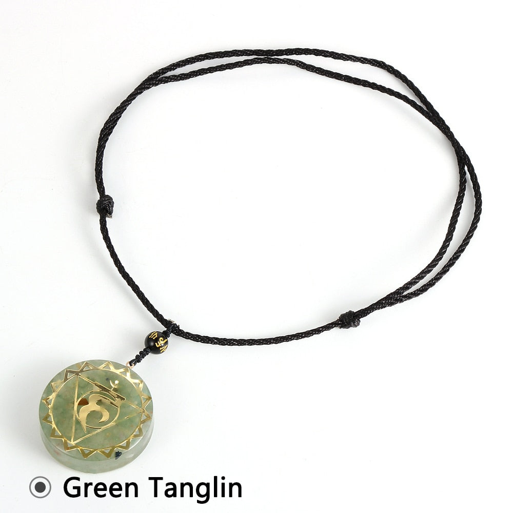 Energy Generator Orgone Amulet 7 Chakras Pendant Necklace Orgonite Meditation Balance EMF Protection Sweater Chain Jewelry