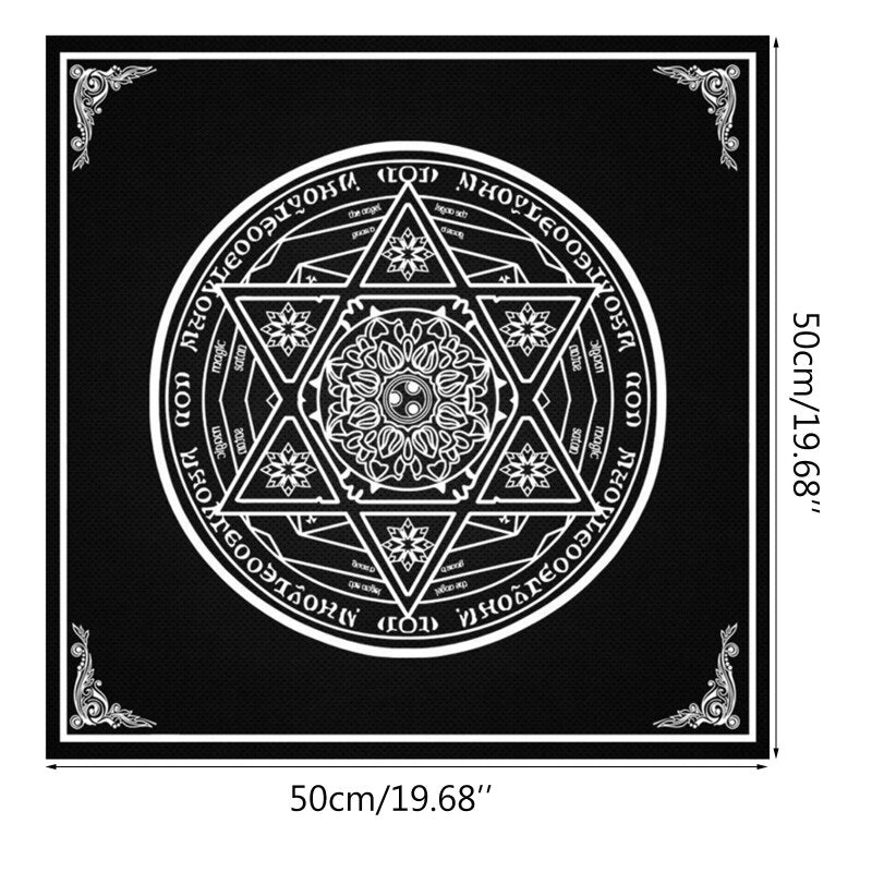 Tarot Table Altar Cloth Metaphysical Board Game Mat Square Pendulum Divination Altar Tablecloth Board Game Card Pad