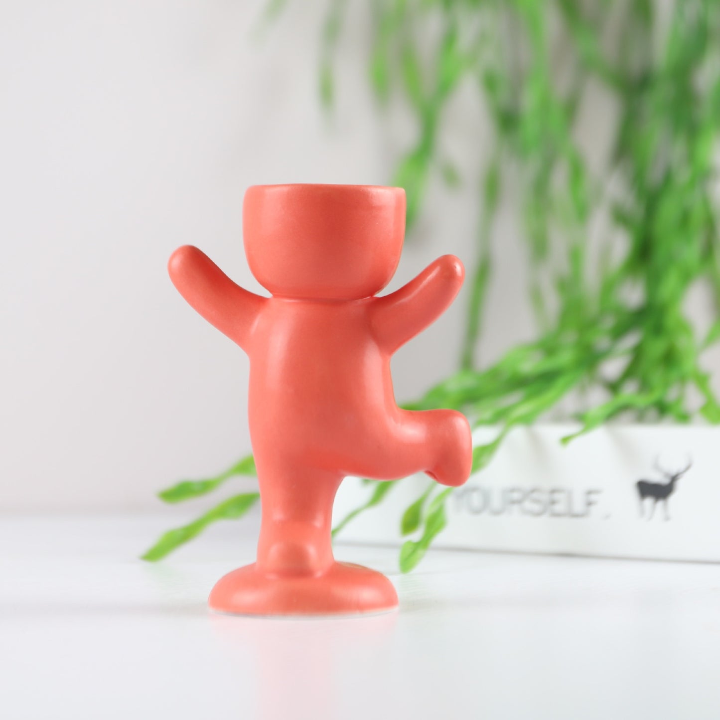 Human-shaped Ceramic Flower Pot Creative Flower Pot  Vase Ceramic Crafts Plant Pot Home Ornaments Decoration