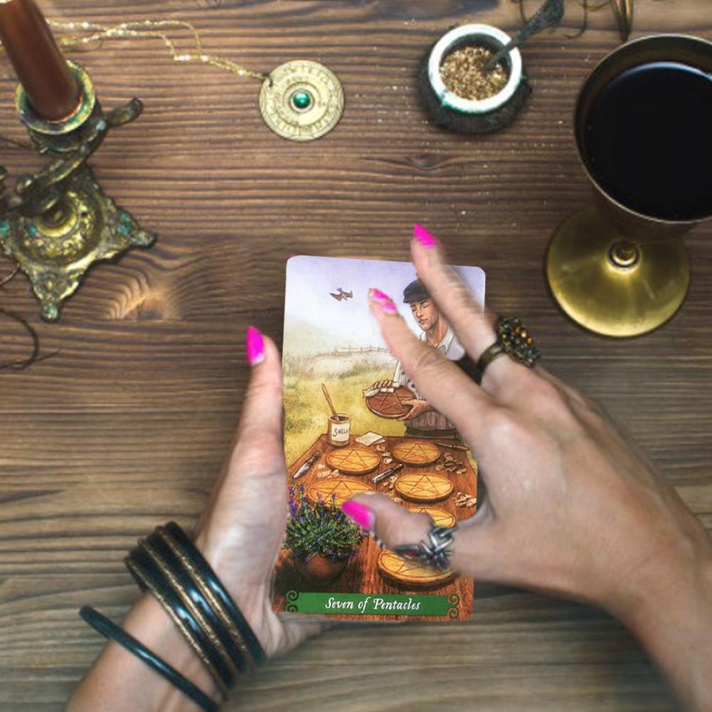 new Tarot deck oracles cards mysterious divination green witch tarot cards for women girls cards game board game