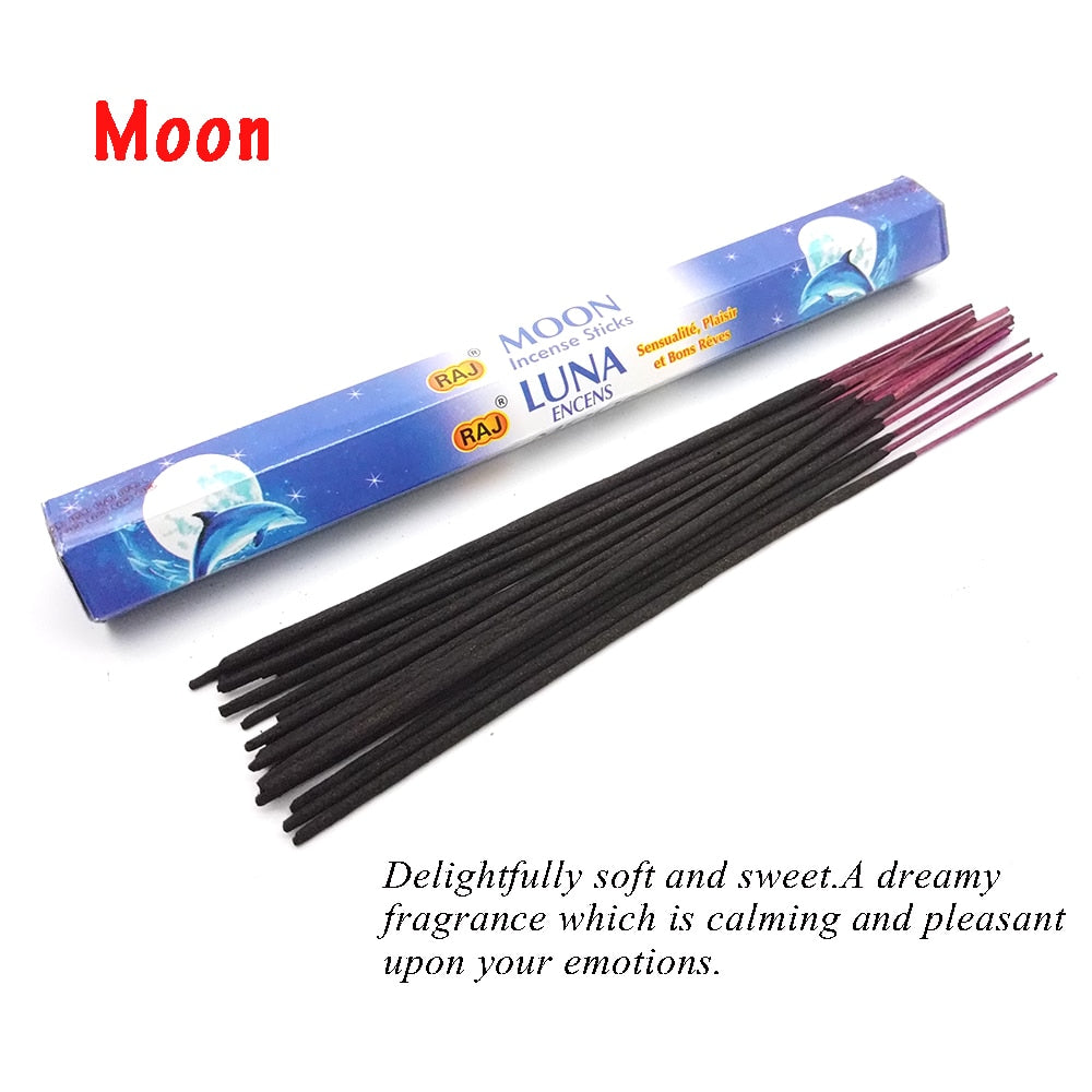 1 Box Incense Sticks White Sage Indian Flavor Incenses for Home Bedroom Meditation Yoga Fresh Air Scent Aroma Lavender Fragrance