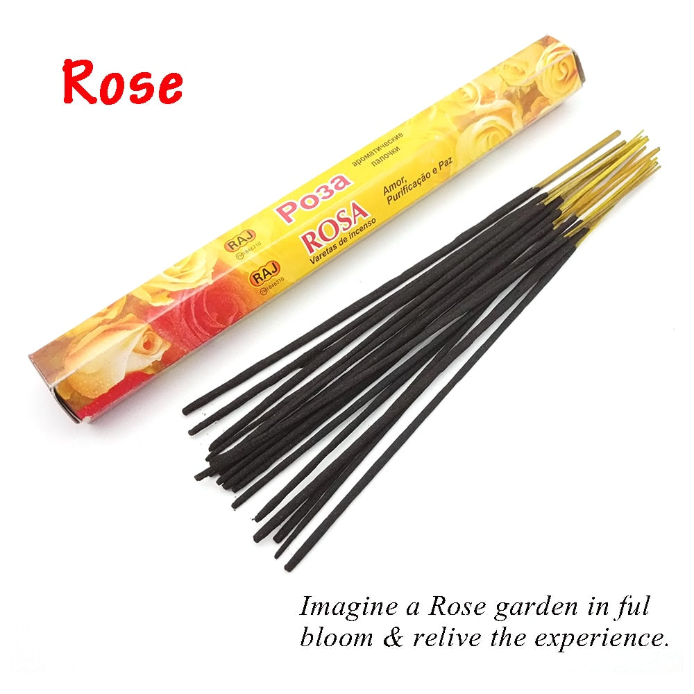 1 Box Incense Sticks White Sage Indian Flavor Incenses for Home Bedroom Meditation Yoga Fresh Air Scent Aroma Lavender Fragrance