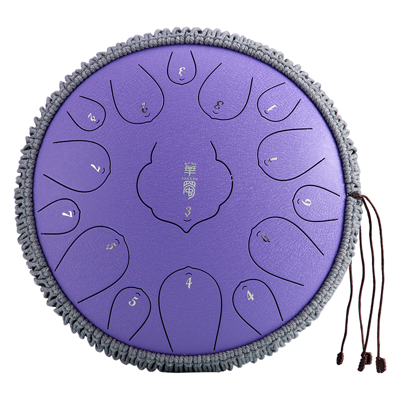 Steel Tongue Drum 13 Inch 15 Tones D Key Tank Drum Tamborine Yoga Meditation Percuss Music Instrument Children's Day Gifts