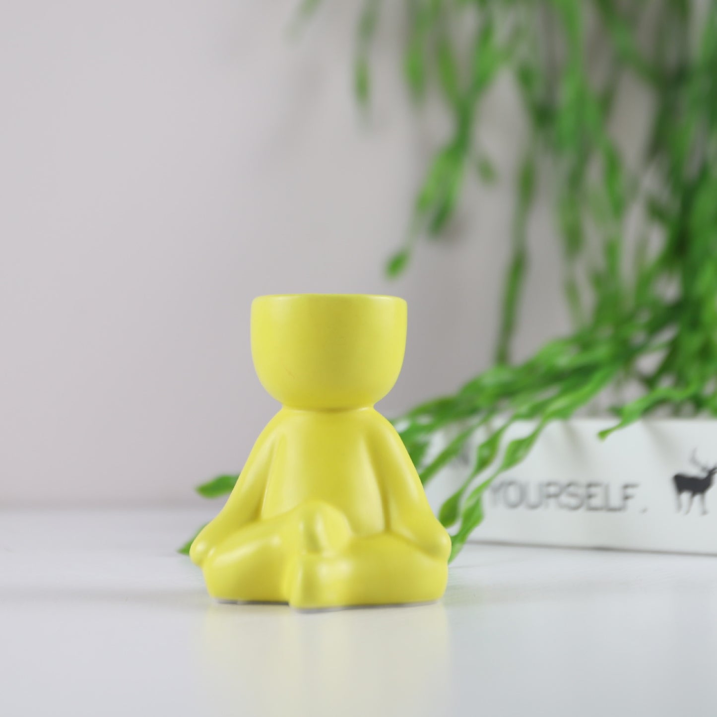 Human-shaped Ceramic Flower Pot Creative Flower Pot  Vase Ceramic Crafts Plant Pot Home Ornaments Decoration