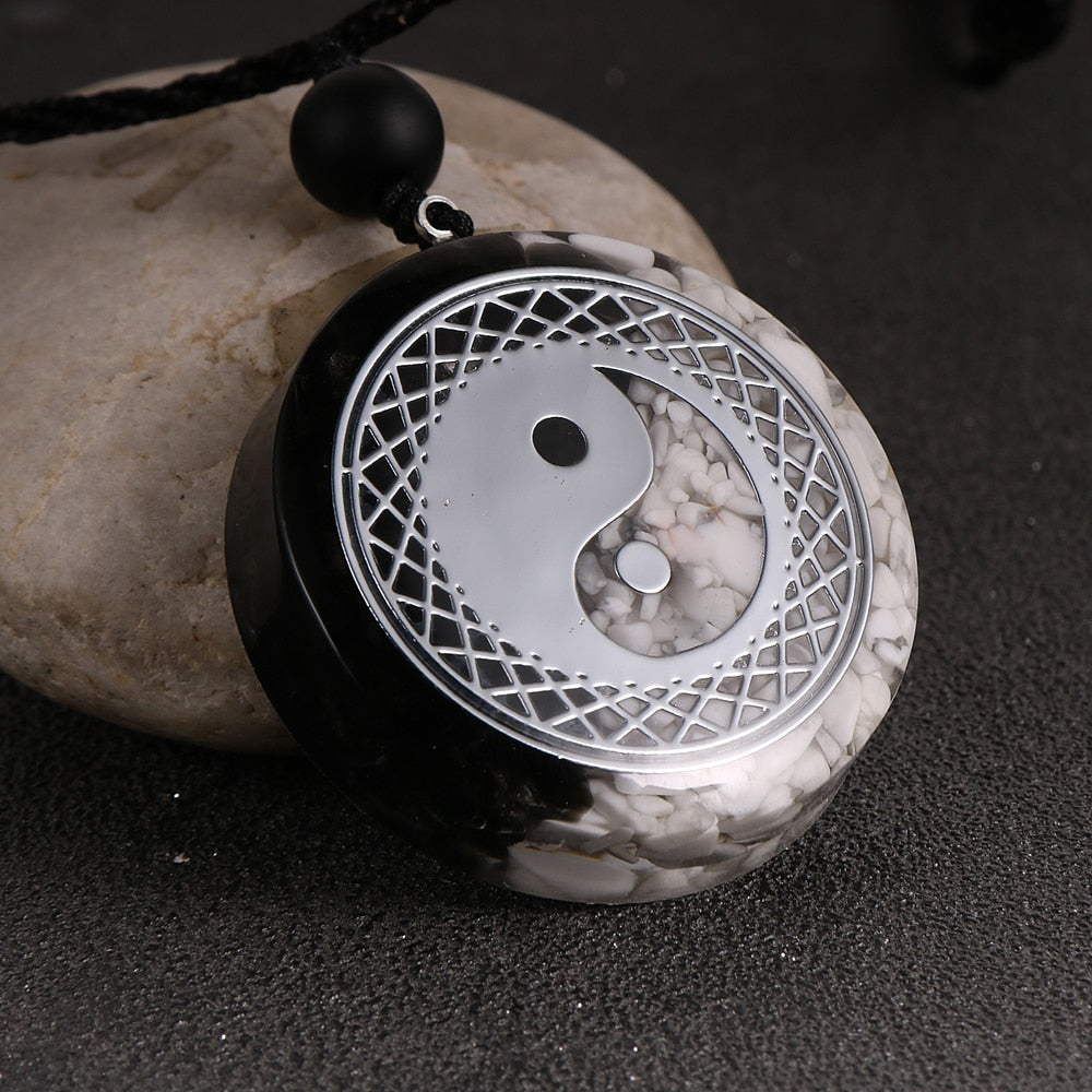 Energy Generator Orgone Amulet 7 Chakras Pendant Necklace Orgonite Meditation Balance EMF Protection Sweater Chain Jewelry