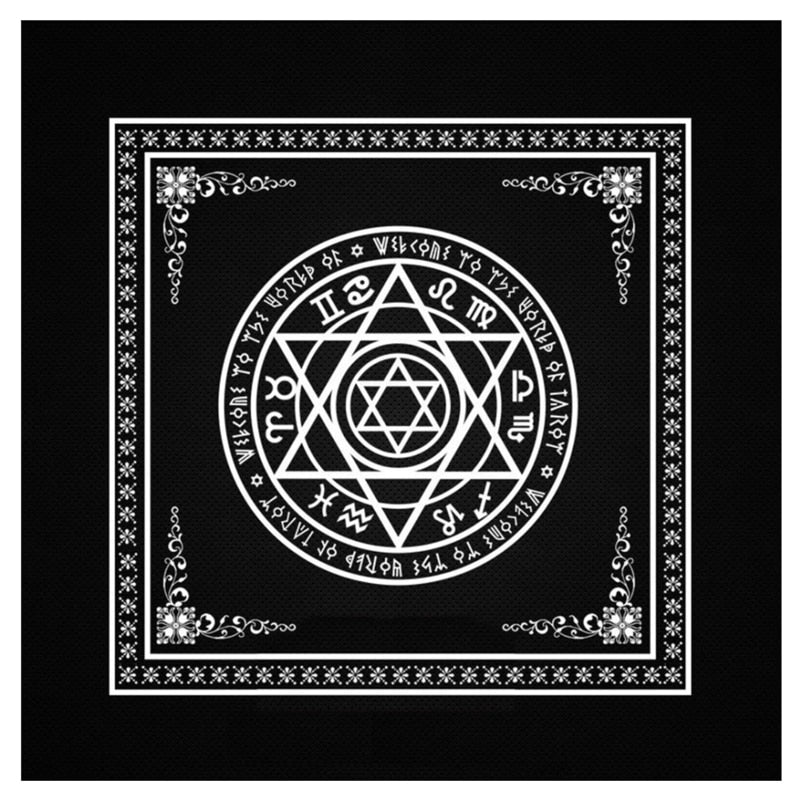 Tarot Table Altar Cloth Metaphysical Board Game Mat Square Pendulum Divination Altar Tablecloth Board Game Card Pad