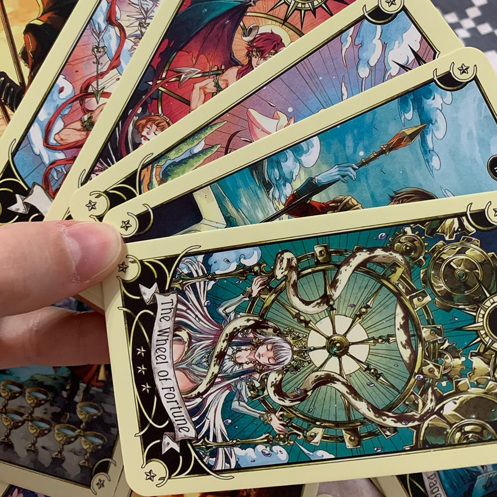 Tarot oracle card mysterious divination comics Tarot card female girl card game board game English playing cards with PDF guide
