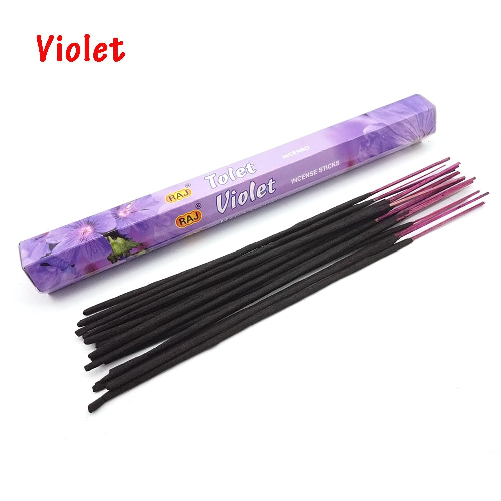 1 Box Incense Sticks White Sage Indian Flavor Incenses for Home Bedroom Meditation Yoga Fresh Air Scent Aroma Lavender Fragrance
