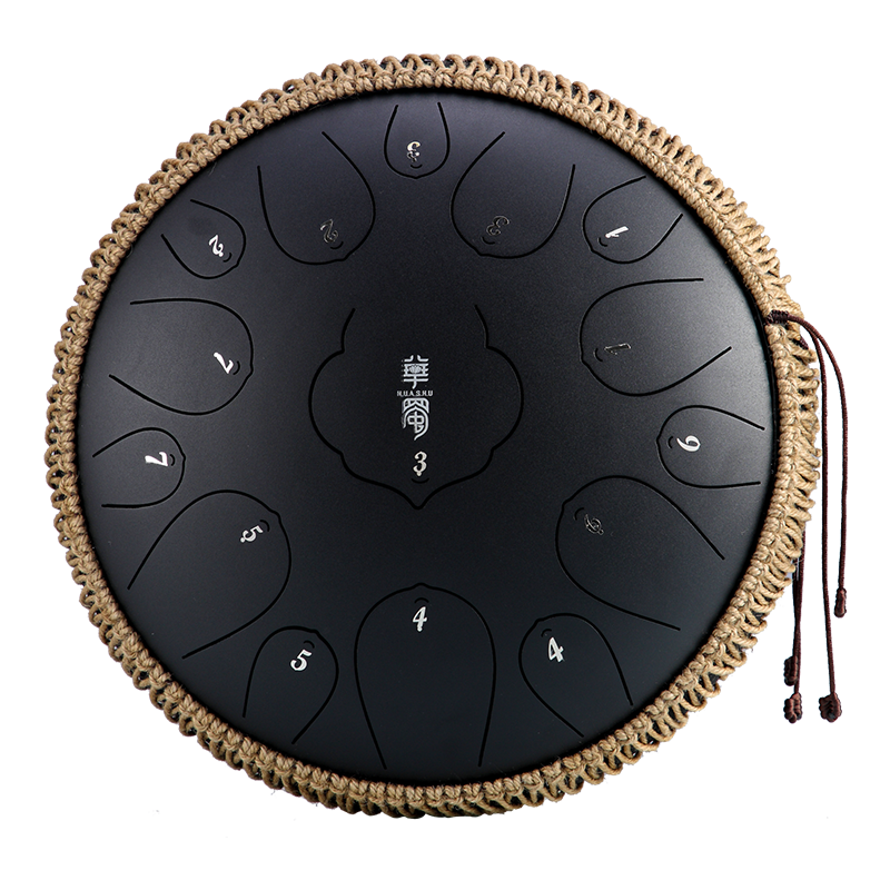 Steel Tongue Drum 13 Inch 15 Tones D Key Tank Drum Tamborine Yoga Meditation Percuss Music Instrument Children's Day Gifts