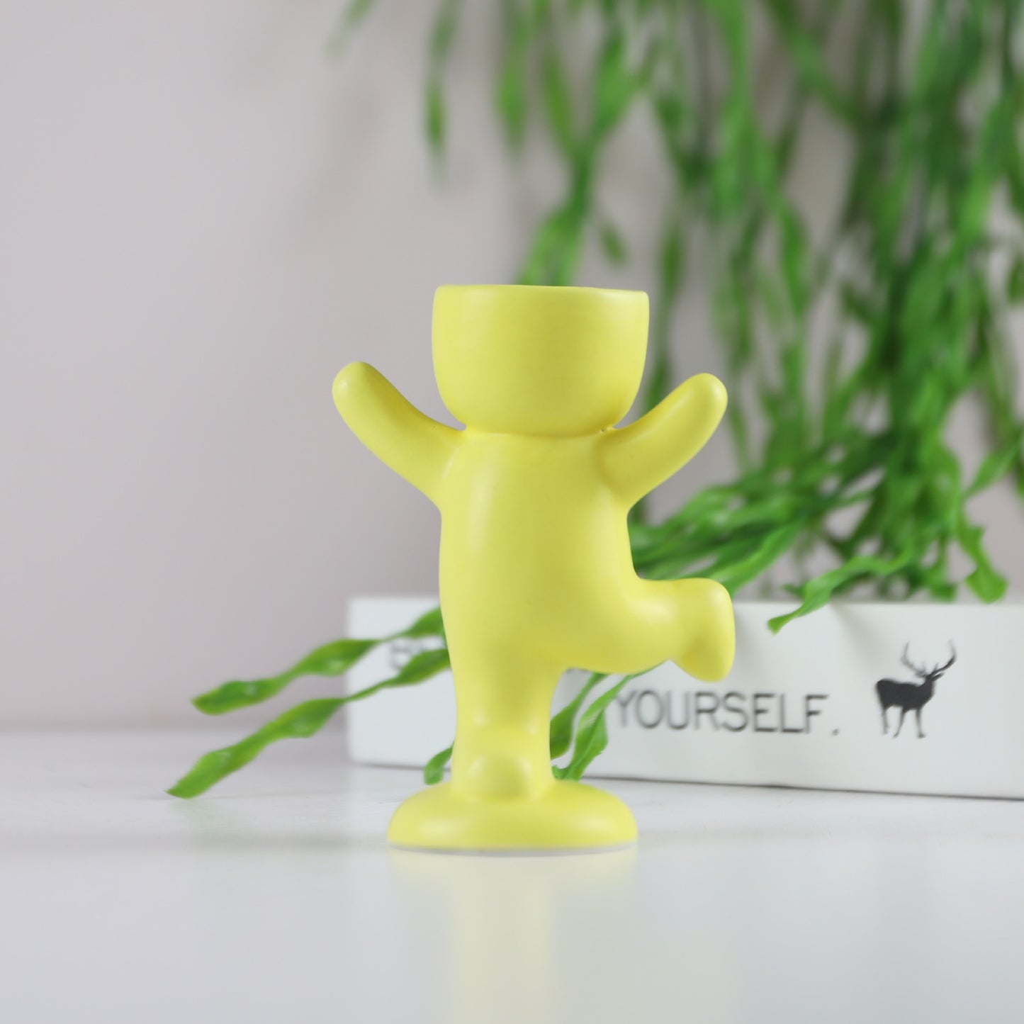 Human-shaped Ceramic Flower Pot Creative Flower Pot  Vase Ceramic Crafts Plant Pot Home Ornaments Decoration