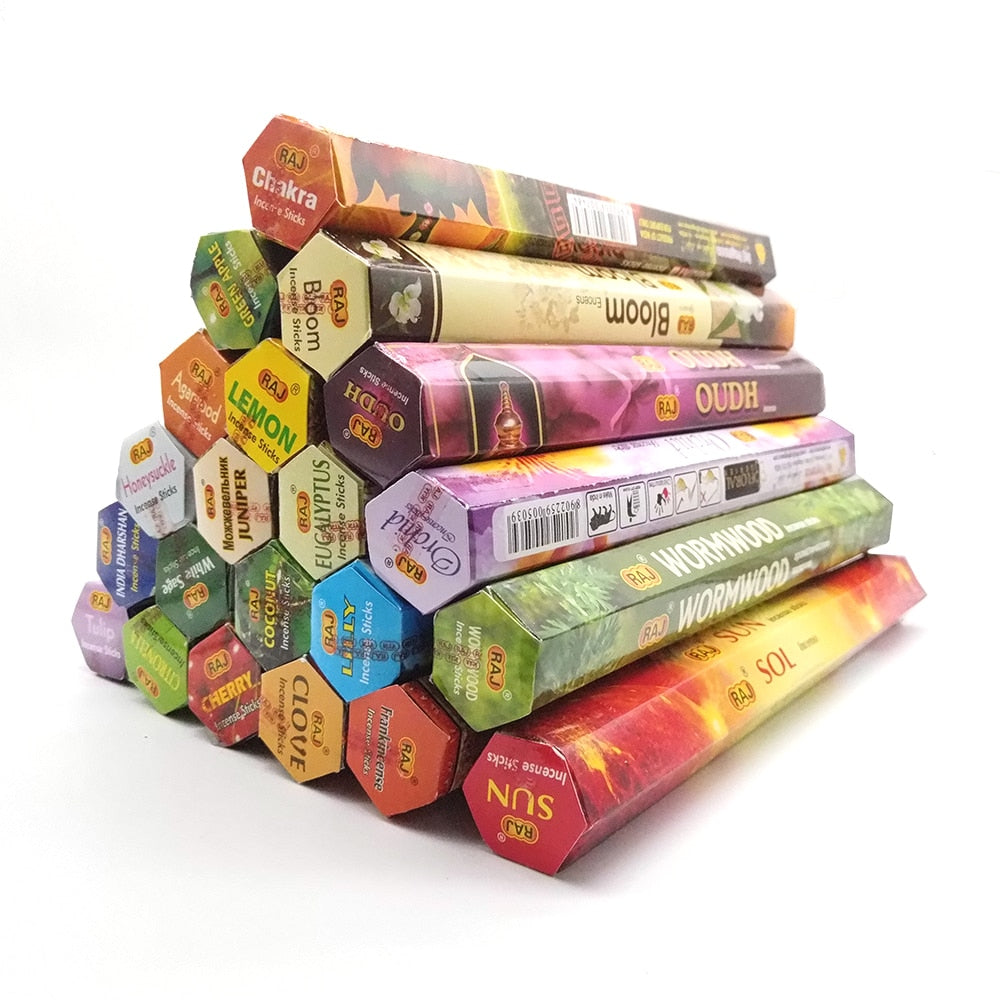 1 Box Incense Sticks White Sage Indian Flavor Incenses for Home Bedroom Meditation Yoga Fresh Air Scent Aroma Lavender Fragrance
