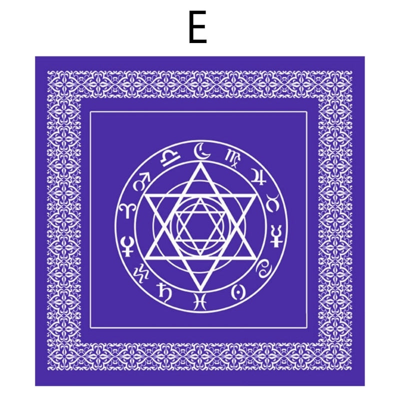 Tarot Table Altar Cloth Metaphysical Board Game Mat Square Pendulum Divination Altar Tablecloth Board Game Card Pad