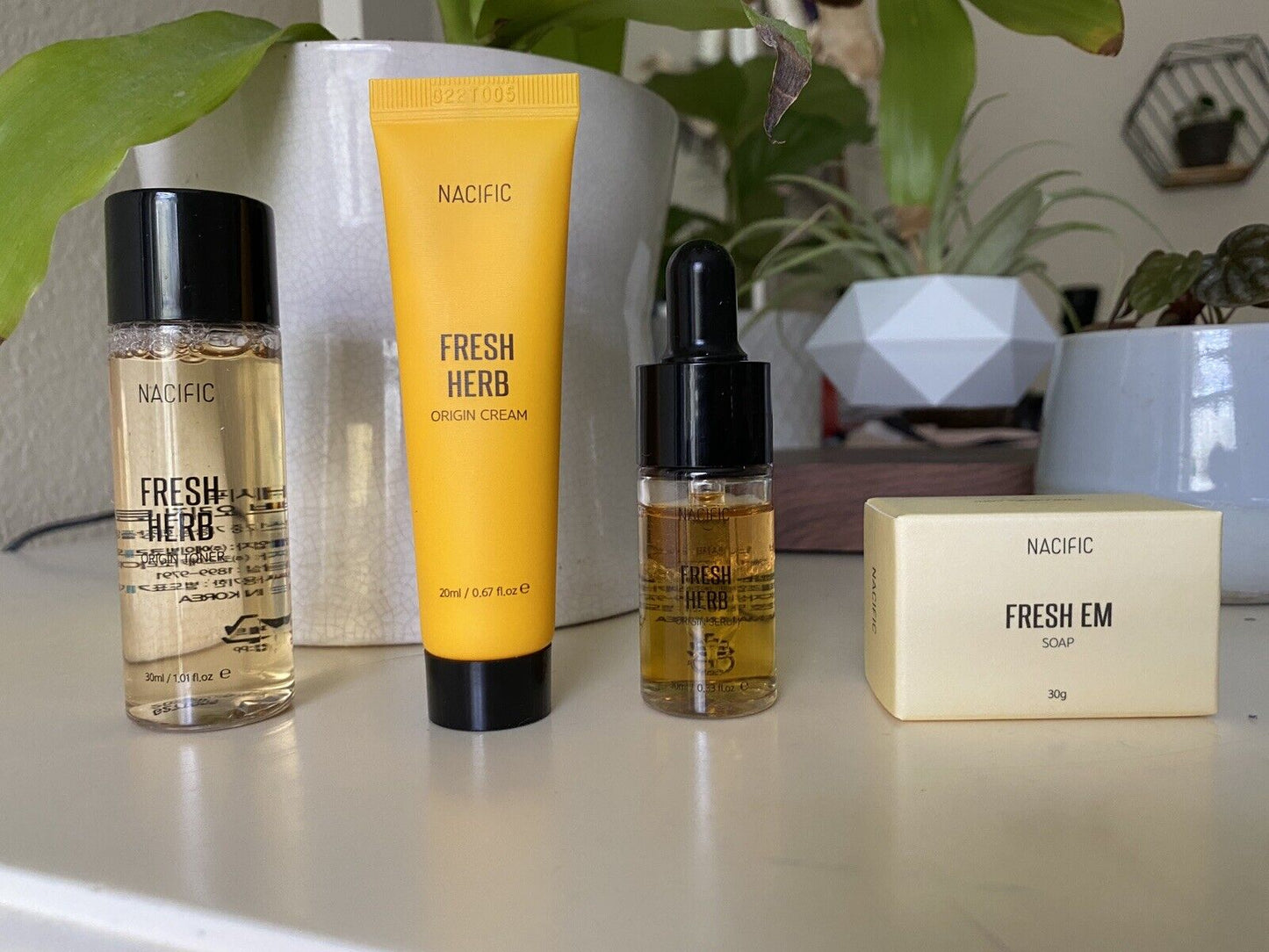Nacific Fresh Herb Origin Kit (Soap 30g+Toner 30ml+Serum 10ml+Cream 20ml) Herbal Beauty Korean Skin Care